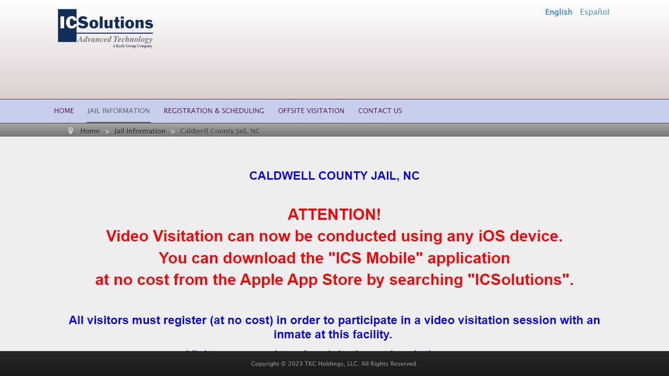 Caldwell County Jail, NC - The Visitor by ICSolutions